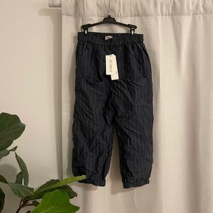 BUYKUD Blue Striped Wide Leg Pants with Back Pockets XL/XXL